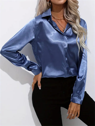 Women's Casual Long-Sleeved Button Shirt