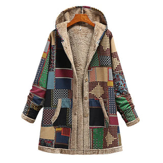 Vintage hooded jacket for women