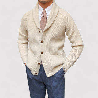 Men's Shawl Collar Knitted Cardigan