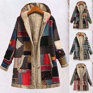 Vintage hooded jacket for women