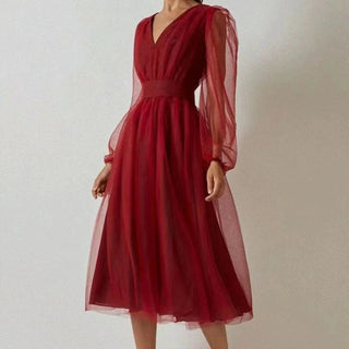 Elegant Women's Evening Midi Dress