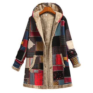 Vintage hooded jacket for women