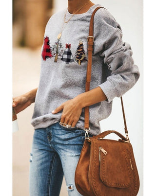 Women's Festive Christmas Sweater with Motifs