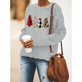 Women's Festive Christmas Sweater with Motifs