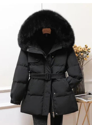 Women's Winter Jacket with Detachable Hood