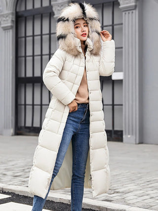 Long Warm Winter Coat with Belt